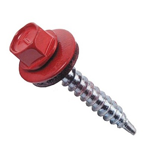 Саморезы 4,8х50 кров., сверло, рубиново-красные 3003 (ф10)
