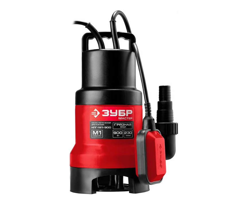 Насос дренажный ЗУБР 900 Вт для грязной воды