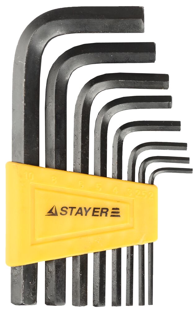 Набор STAYER Ключи "STANDART" имбусовые, 2-10мм, 8шт