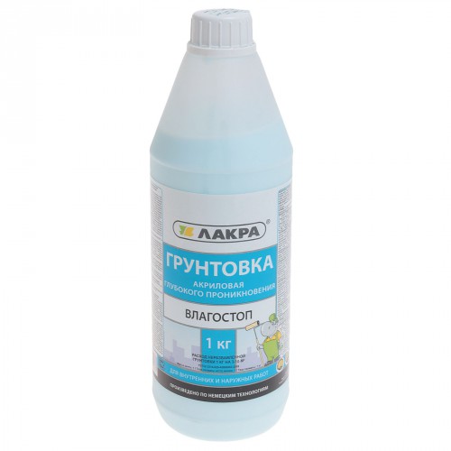 ГРУНТОВКА Влагостоп ЛАКРА 1 л