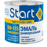 Эмаль ПФ-115 желтая 0,8 кг, СТАРТ