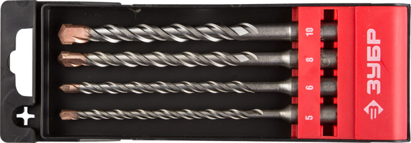 Набор ЗУБР "ЭКСПЕРТ" Буры, SDS-plus, S4, 5х160; 6х160; 8х160; 10х160мм;