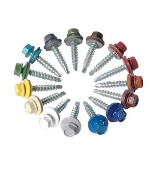 Саморезы 5,5х25 кров., сверло, зеленый мох 6005 (ф10)