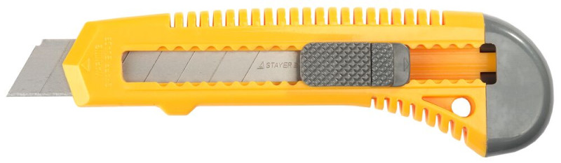 Нож STAYER "STANDARD" с лезвием 18мм, метал.направл