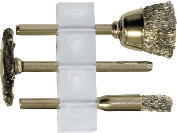 Корщетки из нерж. стали, для гравера, 3 шт.