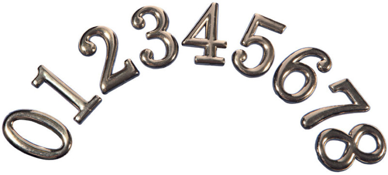 Номер для двери "3" самоклей
