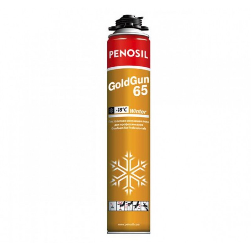 Пена монтажная PENOSIL зима GOLD GUN 65L 750м