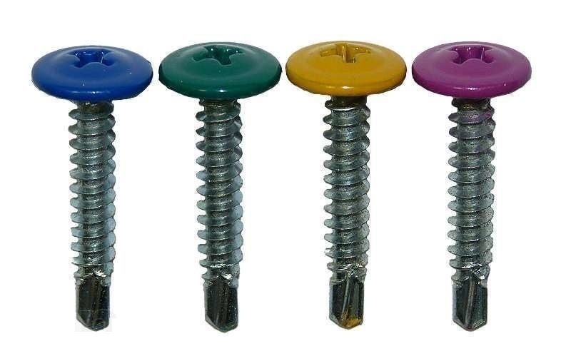 Саморезы 4,2х16 прессшайба сверло, RAL5002, ультрамарин (ф50)