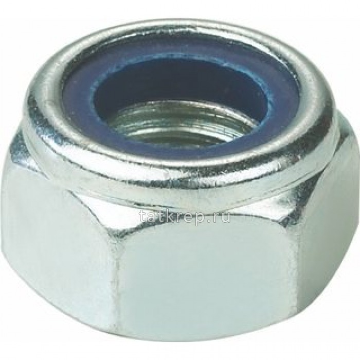 Гайка со стопорным кольцом М6, цинк DIN985 (ф10)