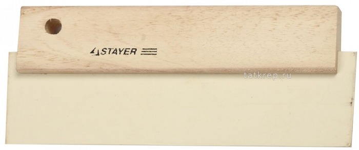Шпатель STAYER MASTER для фуговки, резиновый белый, 200мм